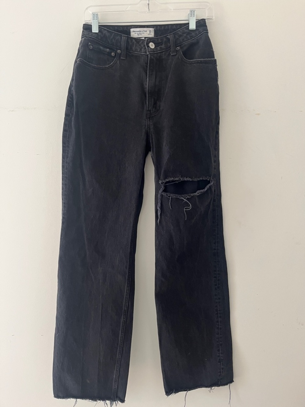Abercrombie & Fitch the 90s relaxed Jean high rise curve love Black size 25L
